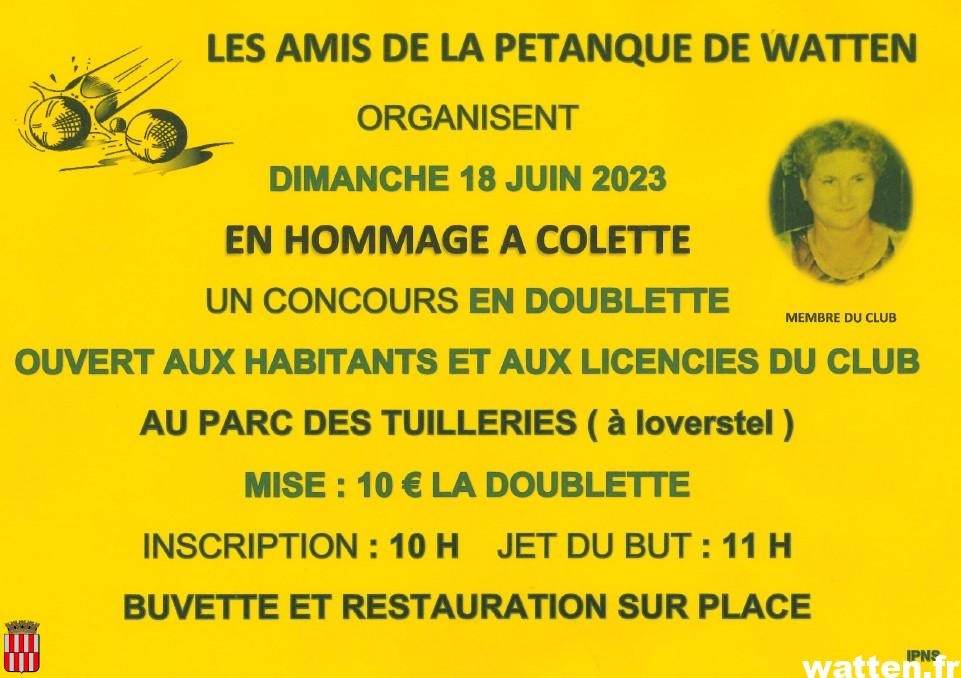 Concours de pétanque en doublettes au Parc des Tuileries