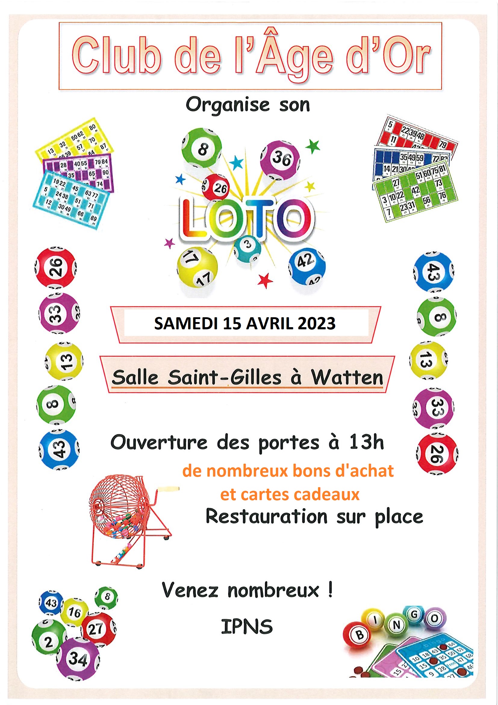 Loto du Club de l’Âge d’Or