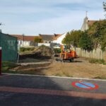 Travaux du second parking de la Maison médicale en octobre 2018