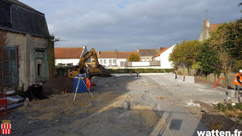 Travaux du second parking de la Maison médicale en octobre 2018