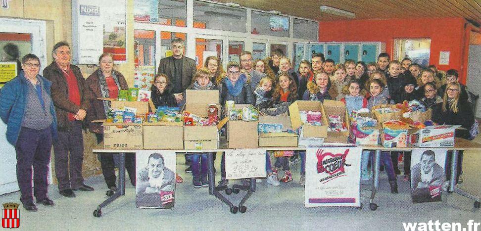 170 kg remis aux Restos du Coeur par le Collège Jacques Prévert