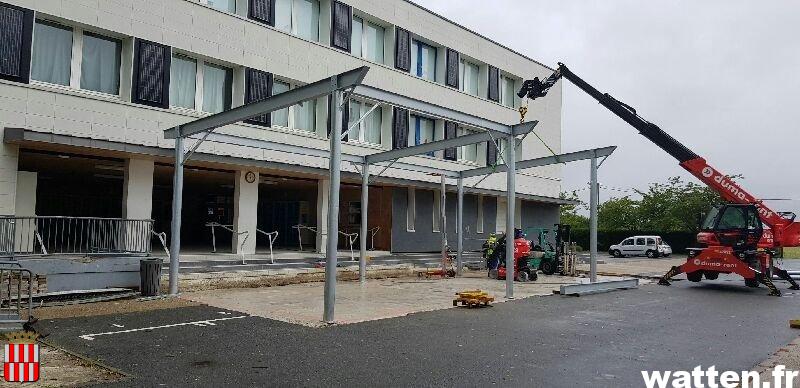 Un nouveau préau pour le Collège Jacques Prévert, pour faire face à la hausse des effectifs!