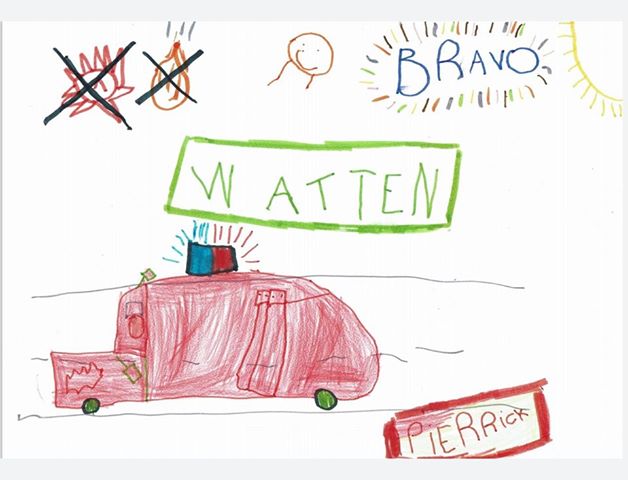 Des dessins pour les pompiers