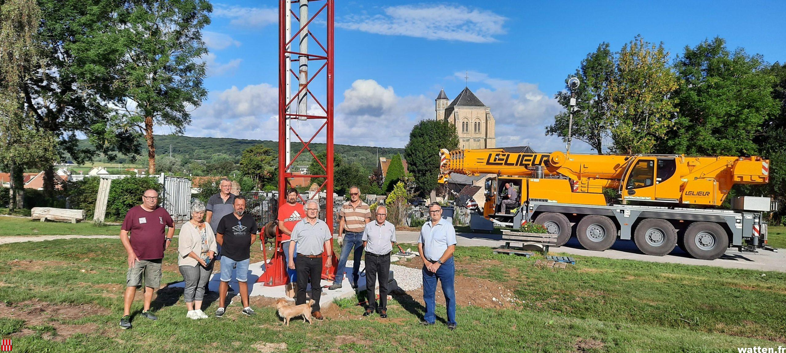 La perche de tir à l’arc à la verticale « Henriette » est installée