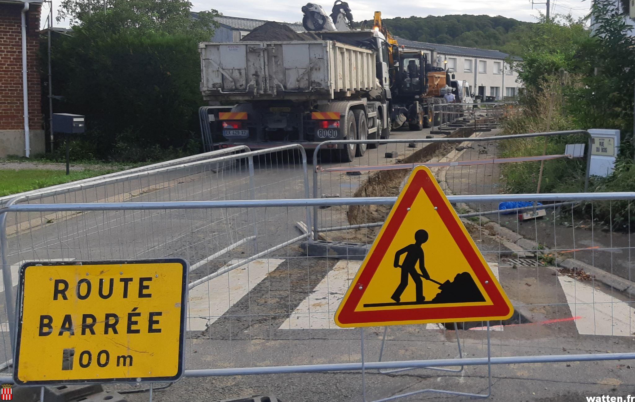 Travaux sur les canalisations d’eau rue du Bois