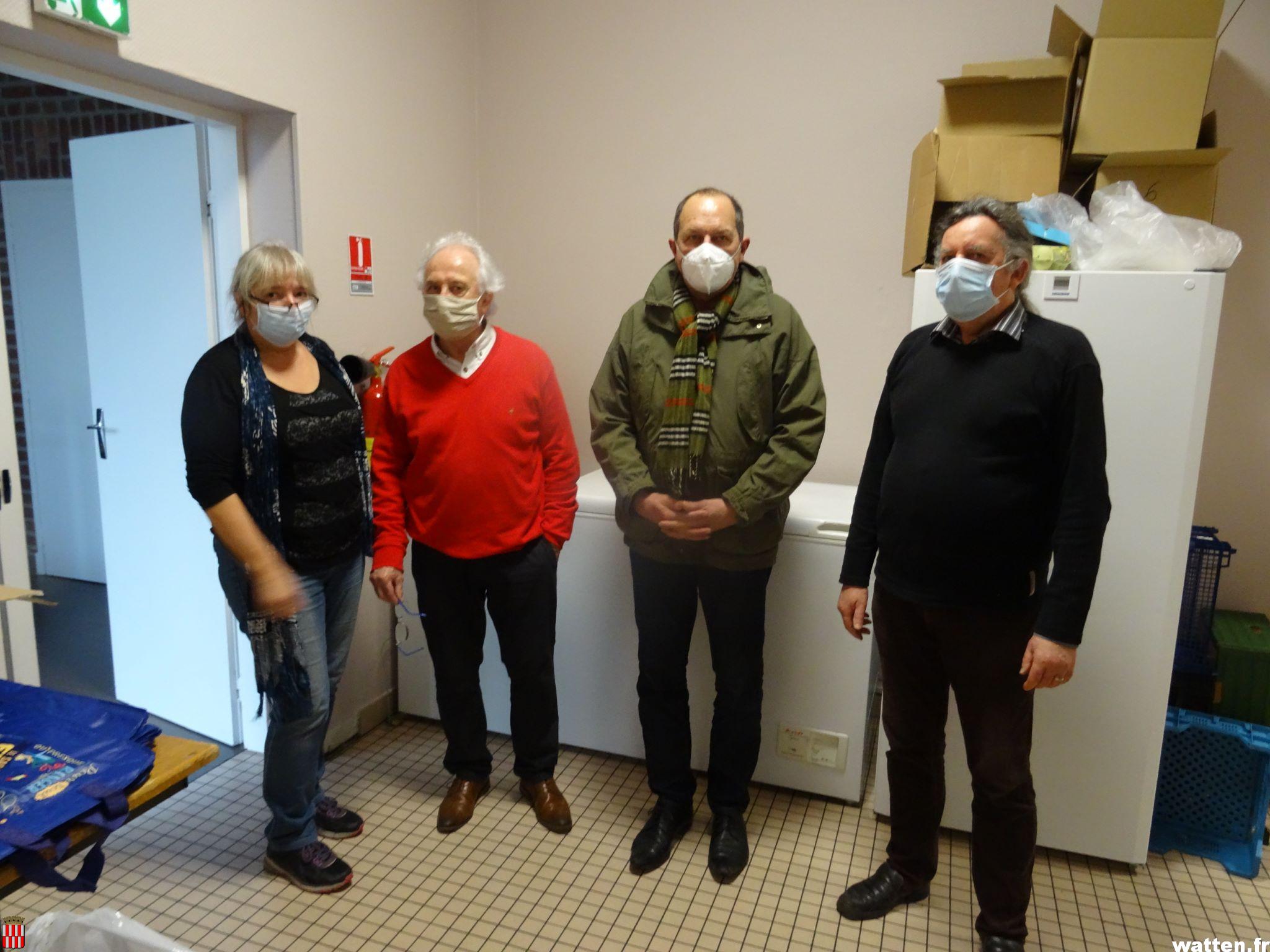 Visite de Patrick Valois aux Restos du Cœur de Watten