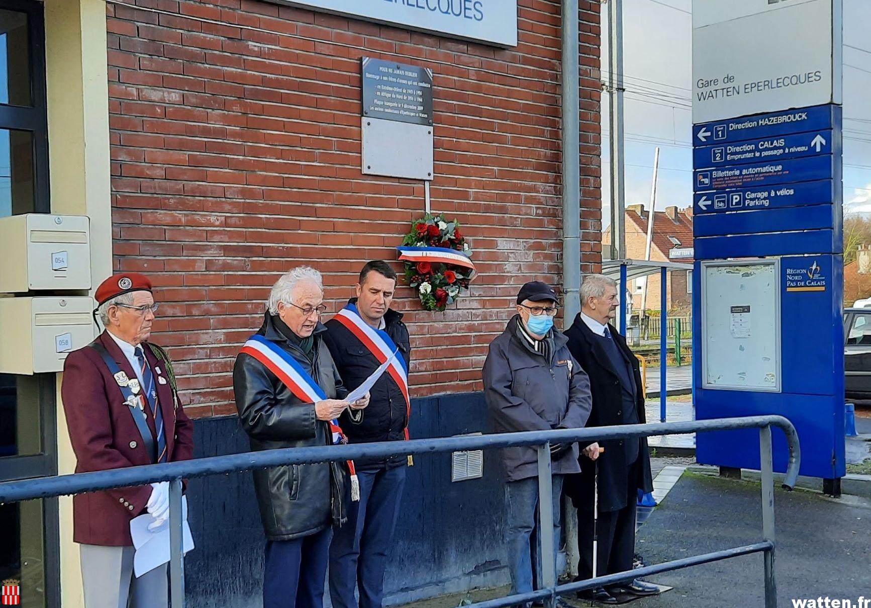 Un hommage en commun pour la commémoration du 5 décembre 2021