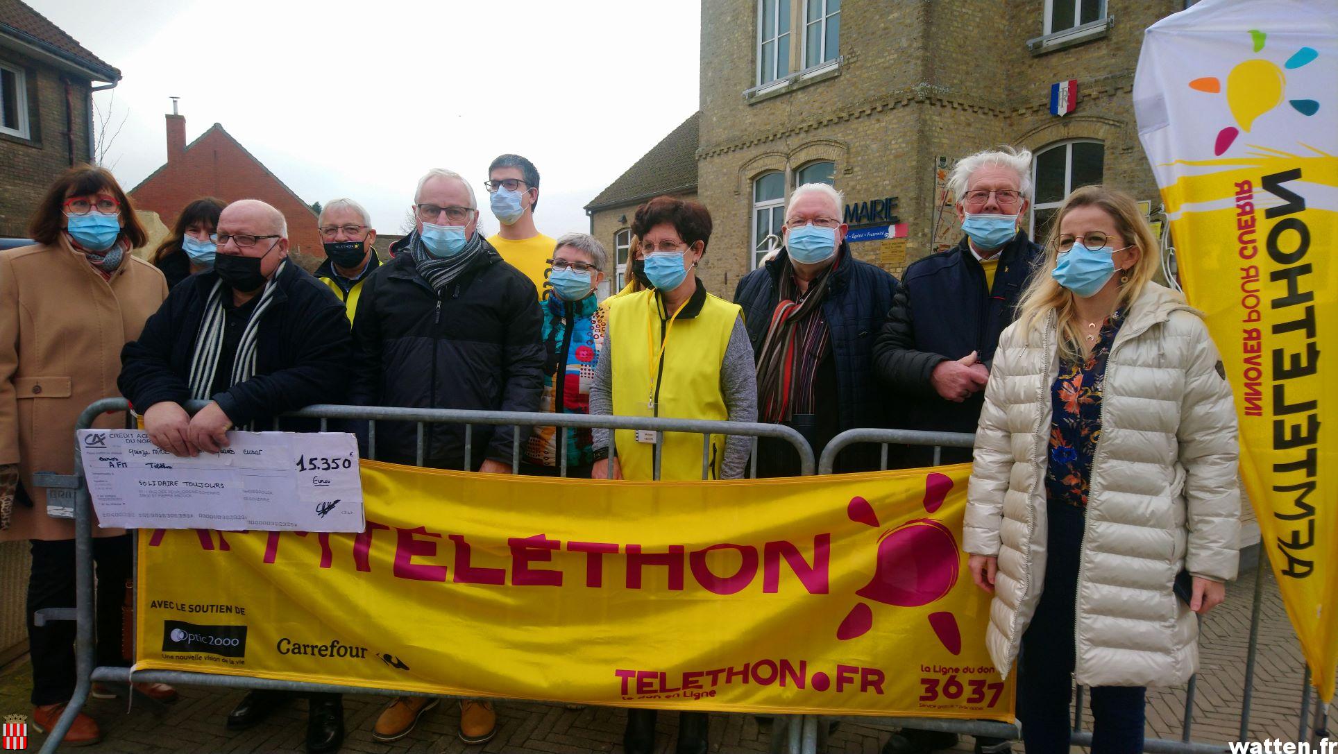 Remise d’un chèque de Solidaires Toujours à l’AFM Téléthon d’un montant de 15350€ pour le Téléthon 2021