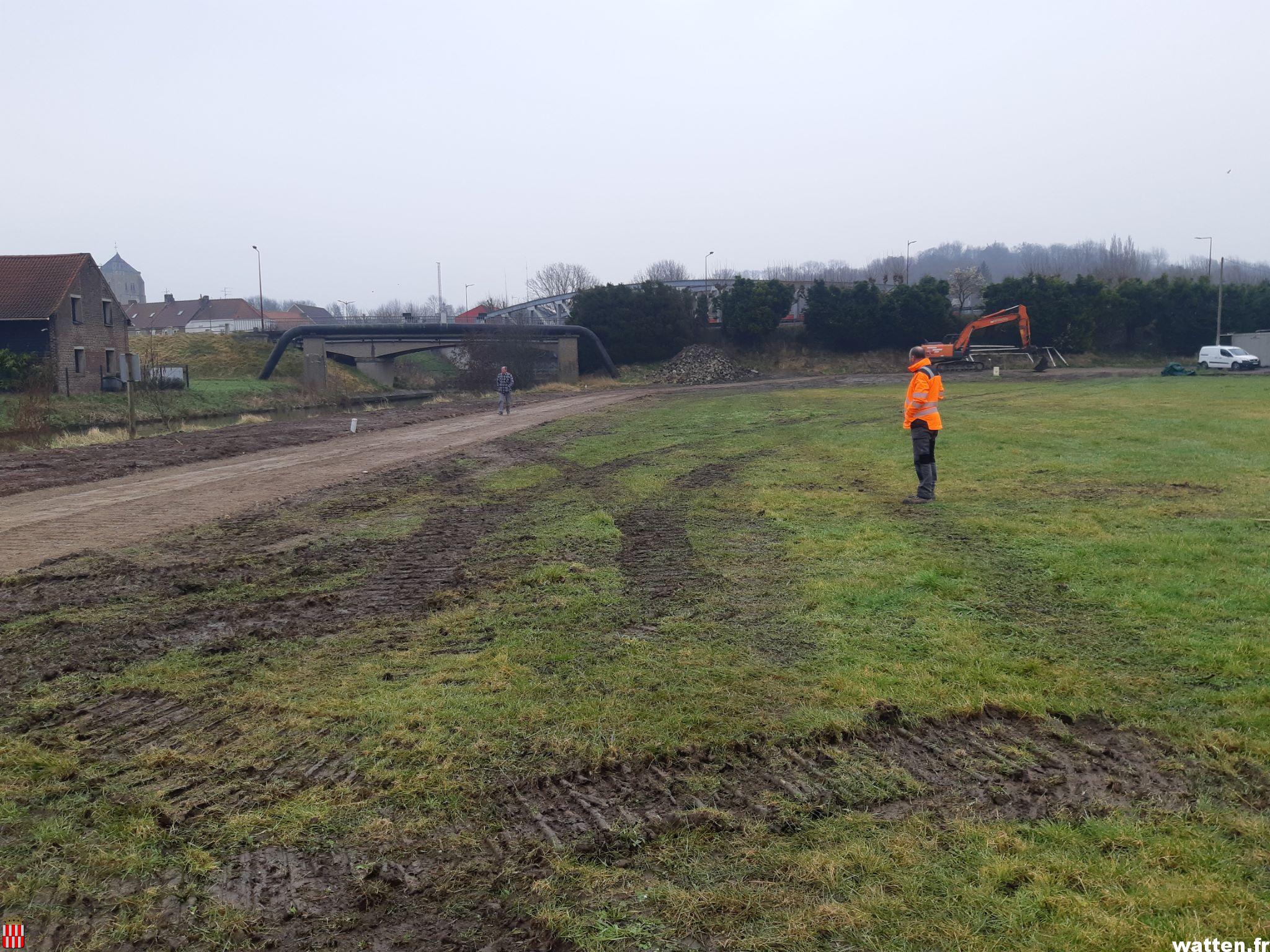 Travaux au stade Lengagne pour les futurs jardins partagés