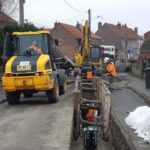 Travaux d'assainissement rue de la Colme, rue de Wattendam, rue des Ecluses, et rue des Bleuets
