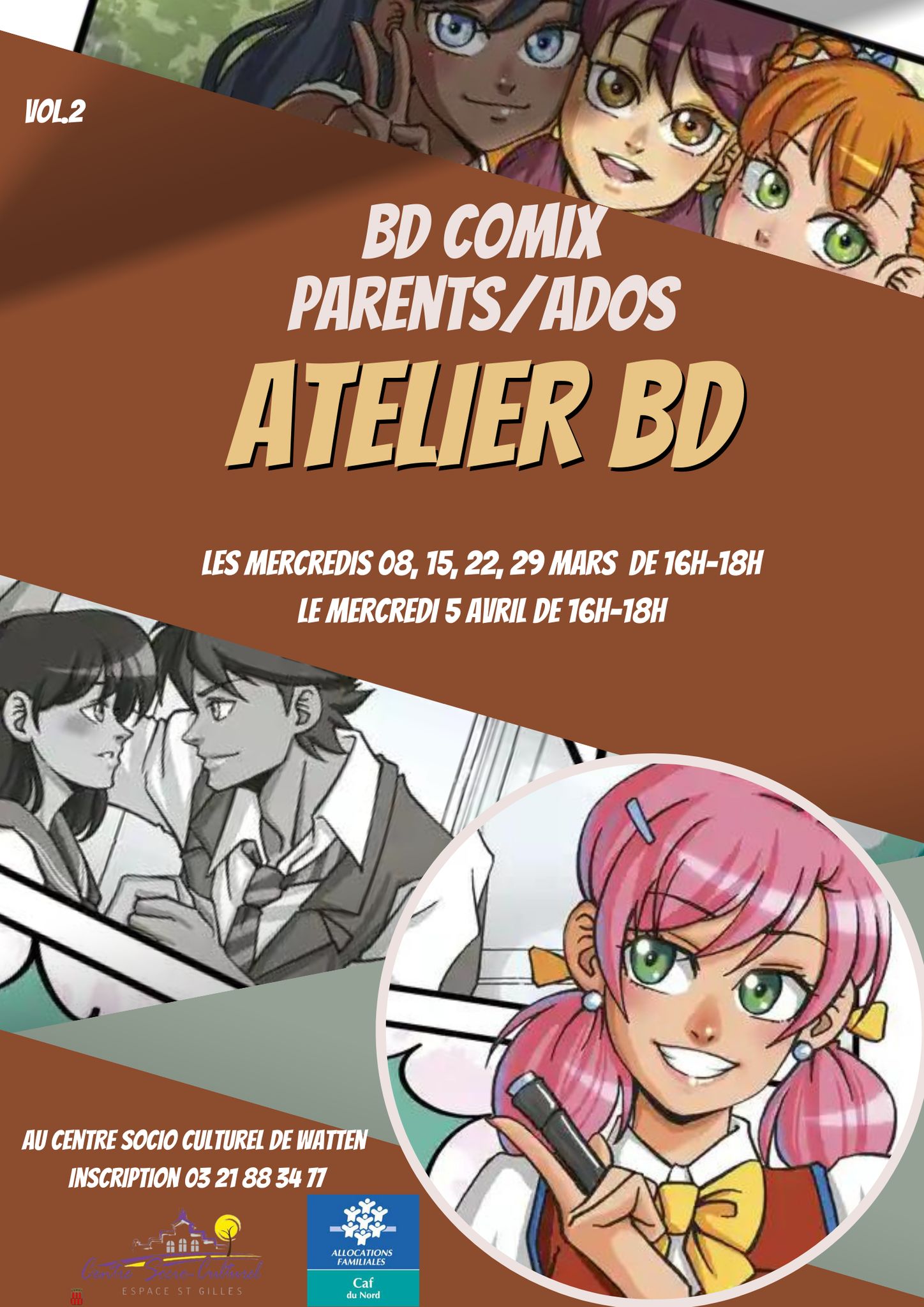 Atelier BD comix parents/ados au Centre socio-culturel