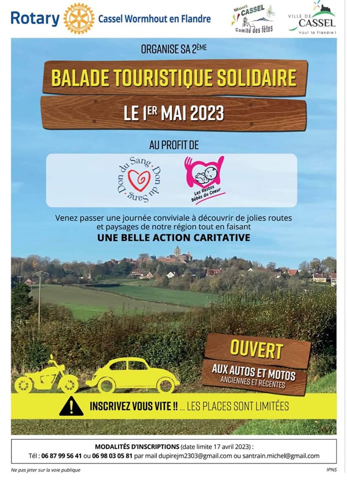 Balade touristique solidaire autos et motos récentes et anciennes