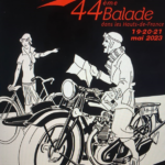 Passage de la Balade des Vieux Clous (motos anciennes)
