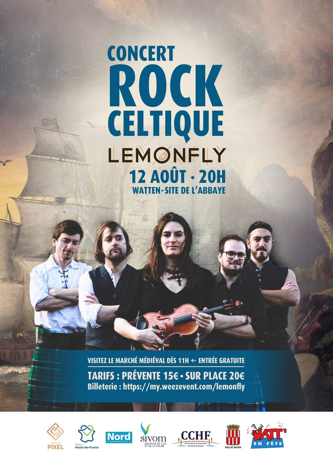 Concert du groupe de rock celtique Lemon Fly