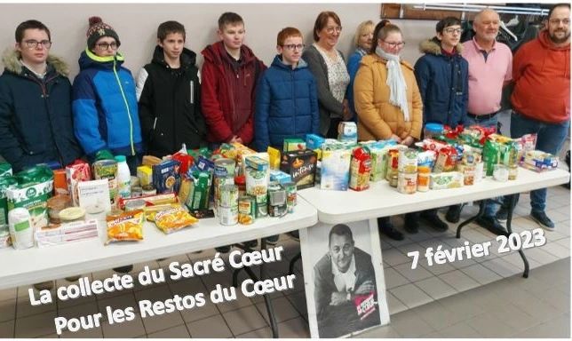 Collecte pour les Restos du Coeur au Collège du Sacré-Coeur