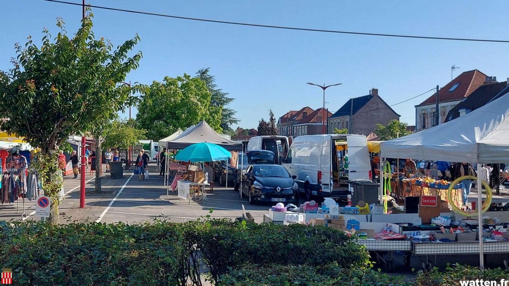 Le marché de Watten le vendredi matin