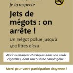 AFFICHE mégots on ramasse