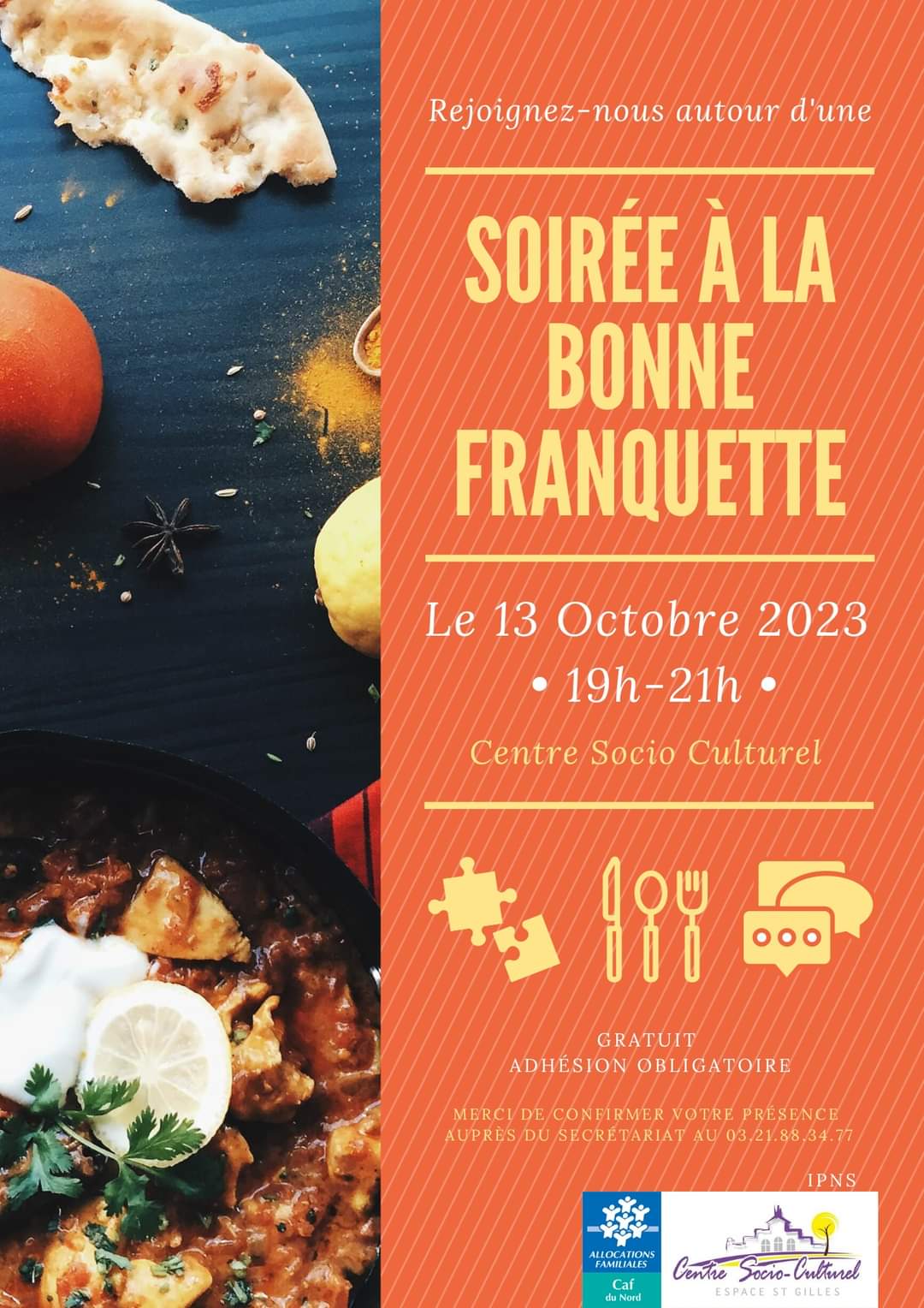 Soirée bonne franquette au Centre socio-culturel