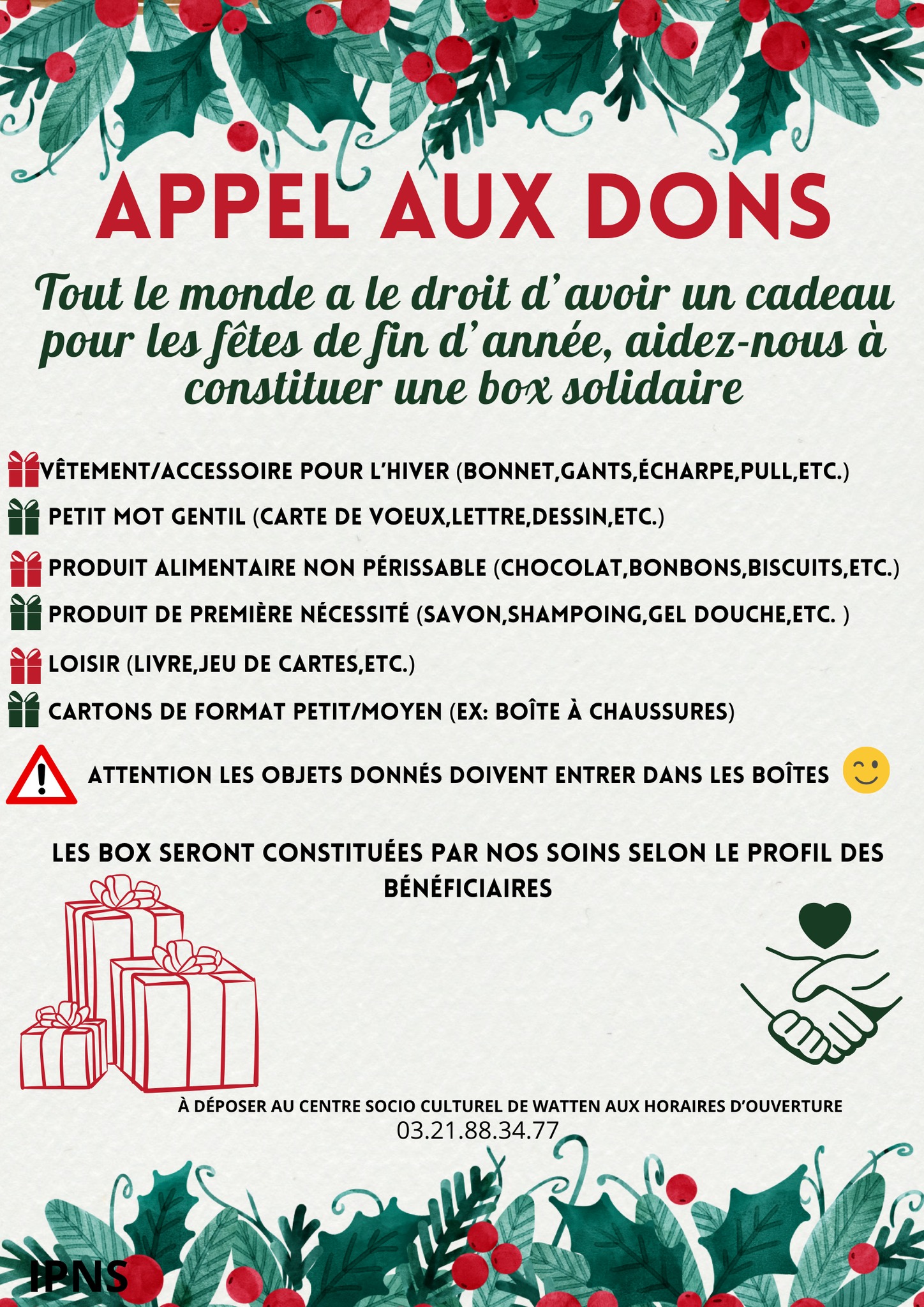 Appel aux dons « Box Solidaire »