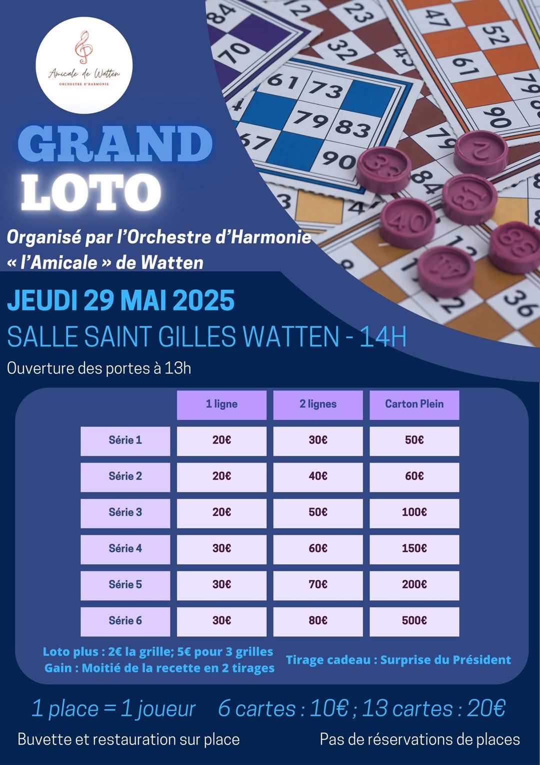 Loto de l’Orchestre d’Harmonie L’Amicale de Watten