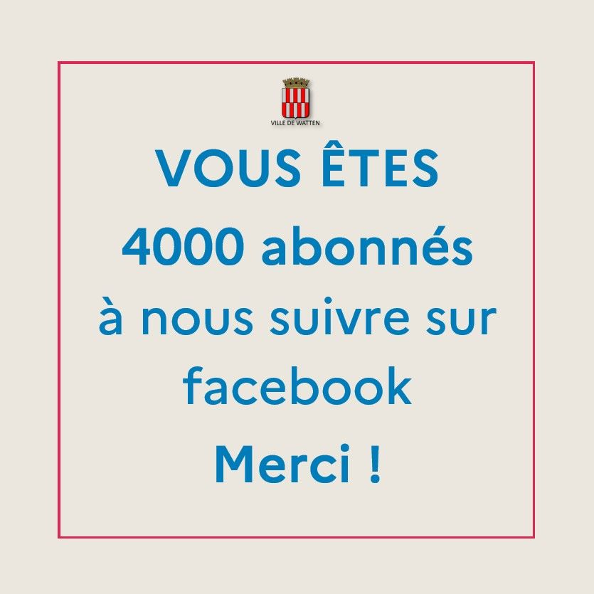 Merci aux 4000 abonnés de notre page facebook!