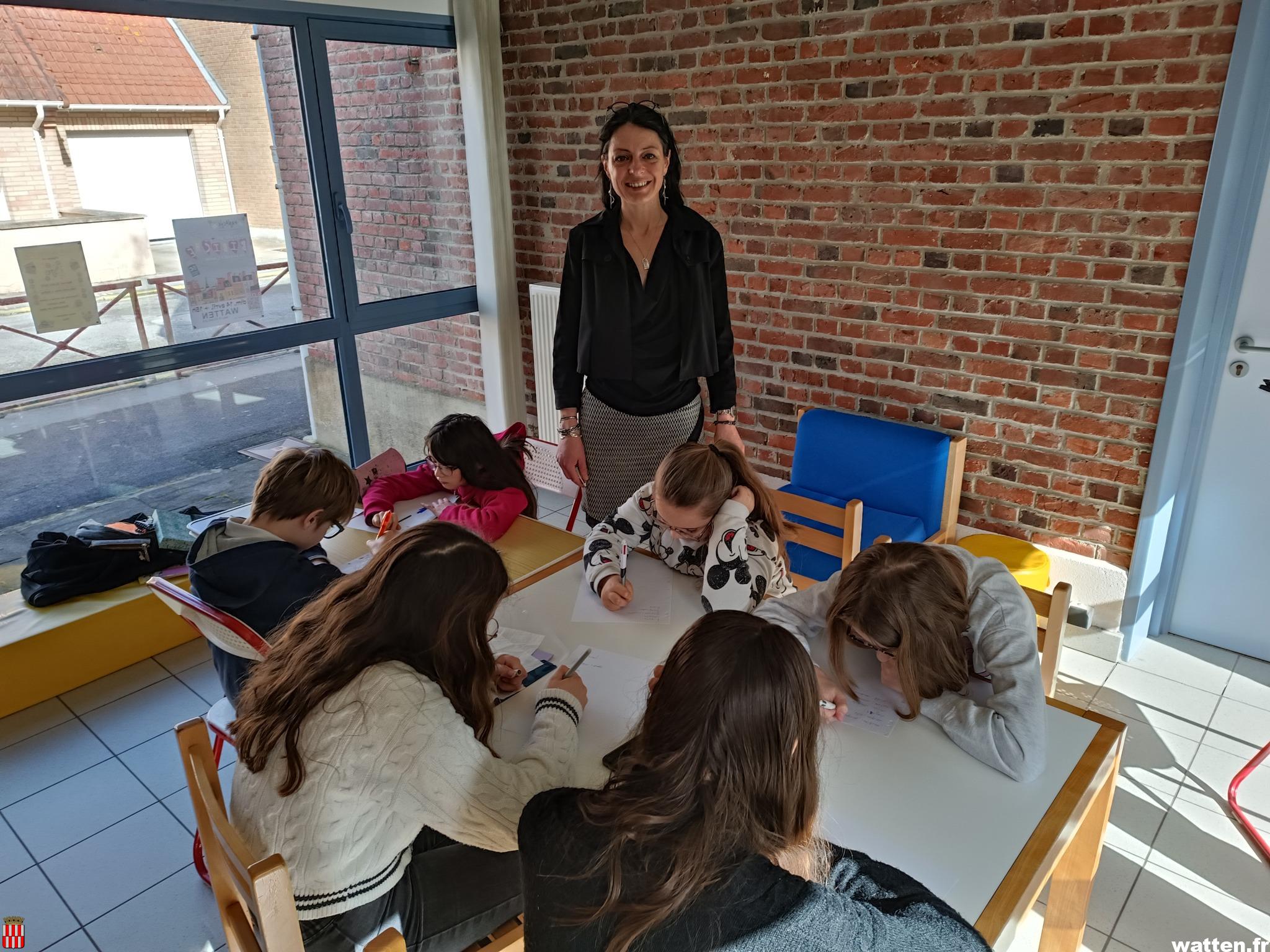 Retour en photo sur l’atelier « Jeux d’écriture » avec Dorothée Catoune à la bibliothèque