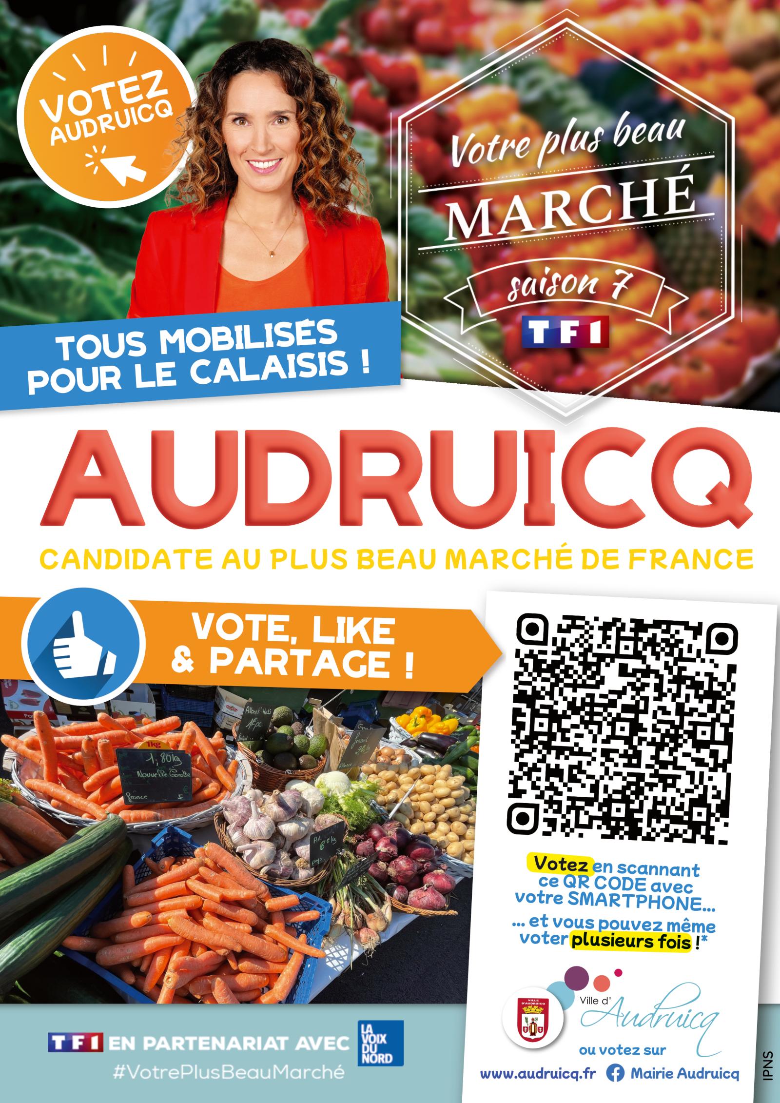 Audruicq en lice pour pour le titre de plus beau marché de France !