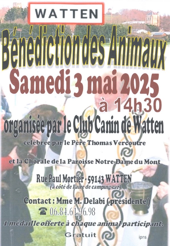 Bénédiction des animaux au Club Canin de Watten