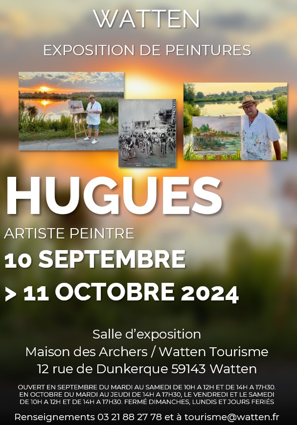 Exposition de peintures de Hugues, artiste peintre