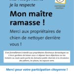 AFFICHE chiens mon maître ramasse