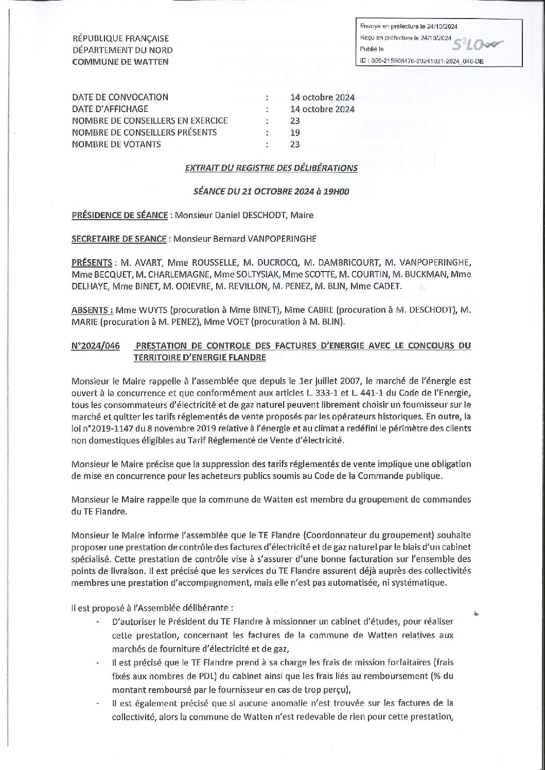 046 TEF CONTROLE FACTURES ENERGIE