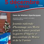 Cérémonie Aux Morts pour la France, lors de la guerre d'Algérie et les combats en Tunisie et au Maroc