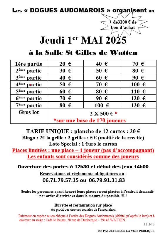 Loto des dogues audomarois