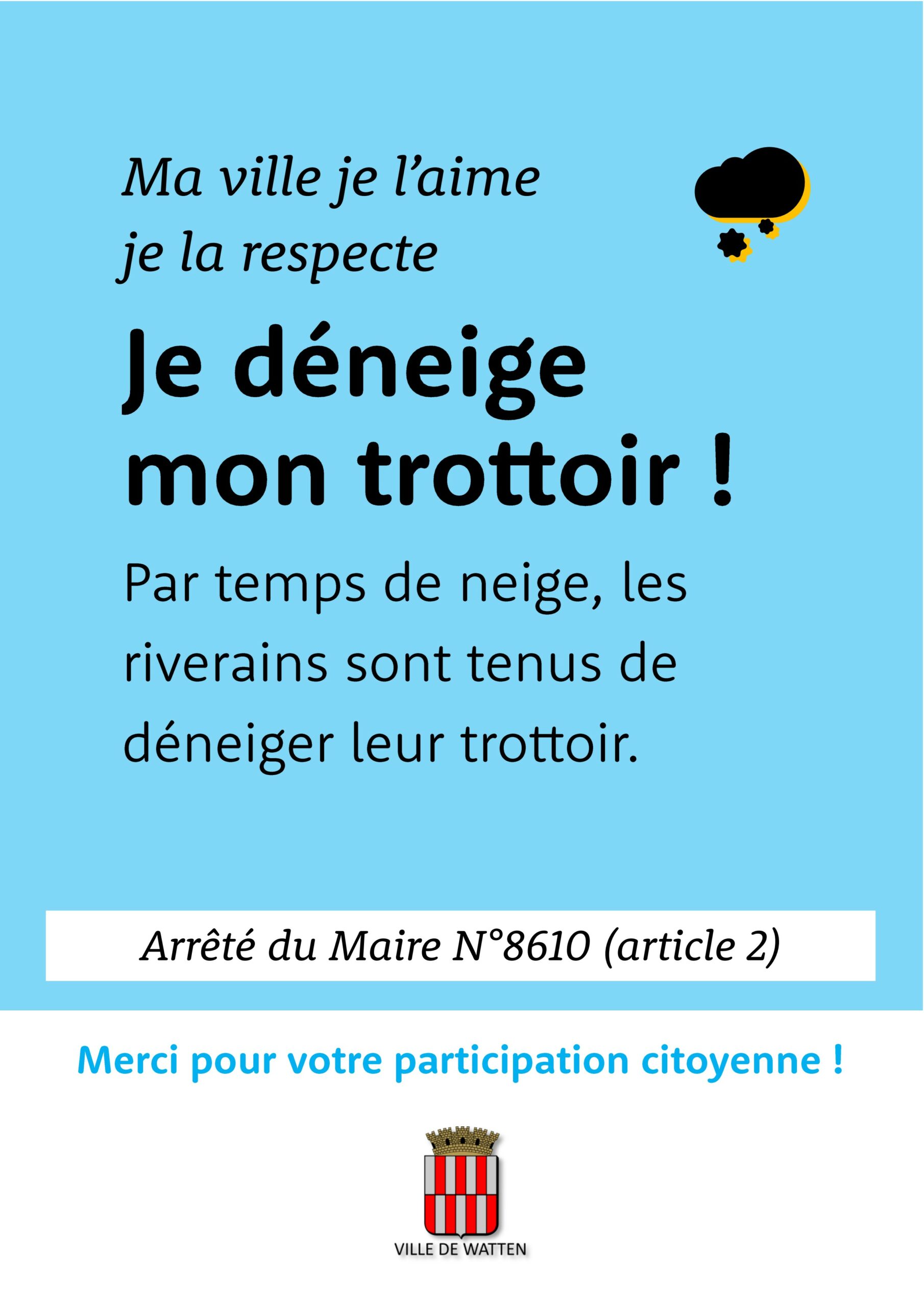Je déneige mon trottoir
