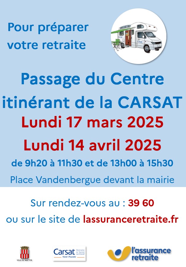 Passage du bus de la CARSAT pour préparer votre retraite