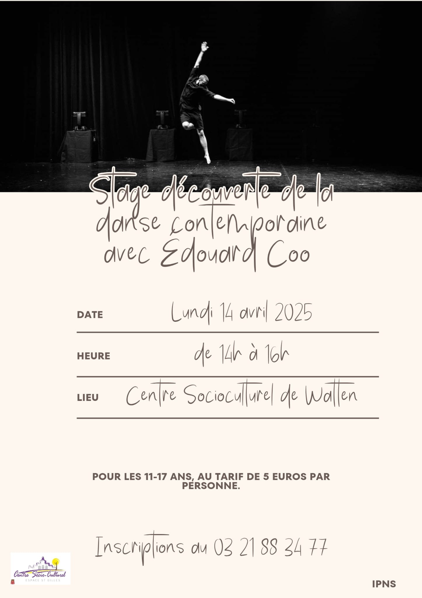 Stage de danse contemporaine avec Edouard Coo
