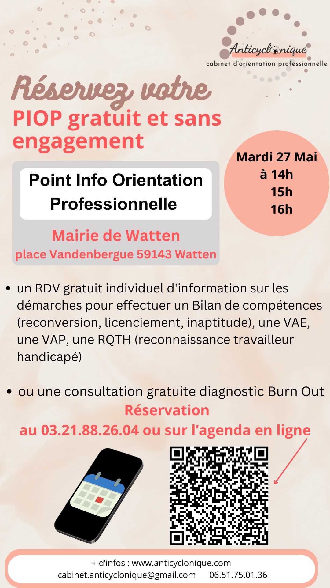 Réservez votre Point Info Orientation Professionnelle (gratuit et sans engagement)