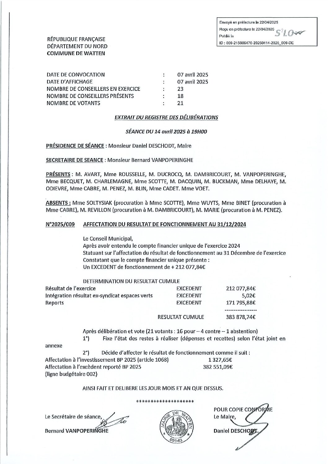 2025_009 RESULT FONCTIONNEMENT