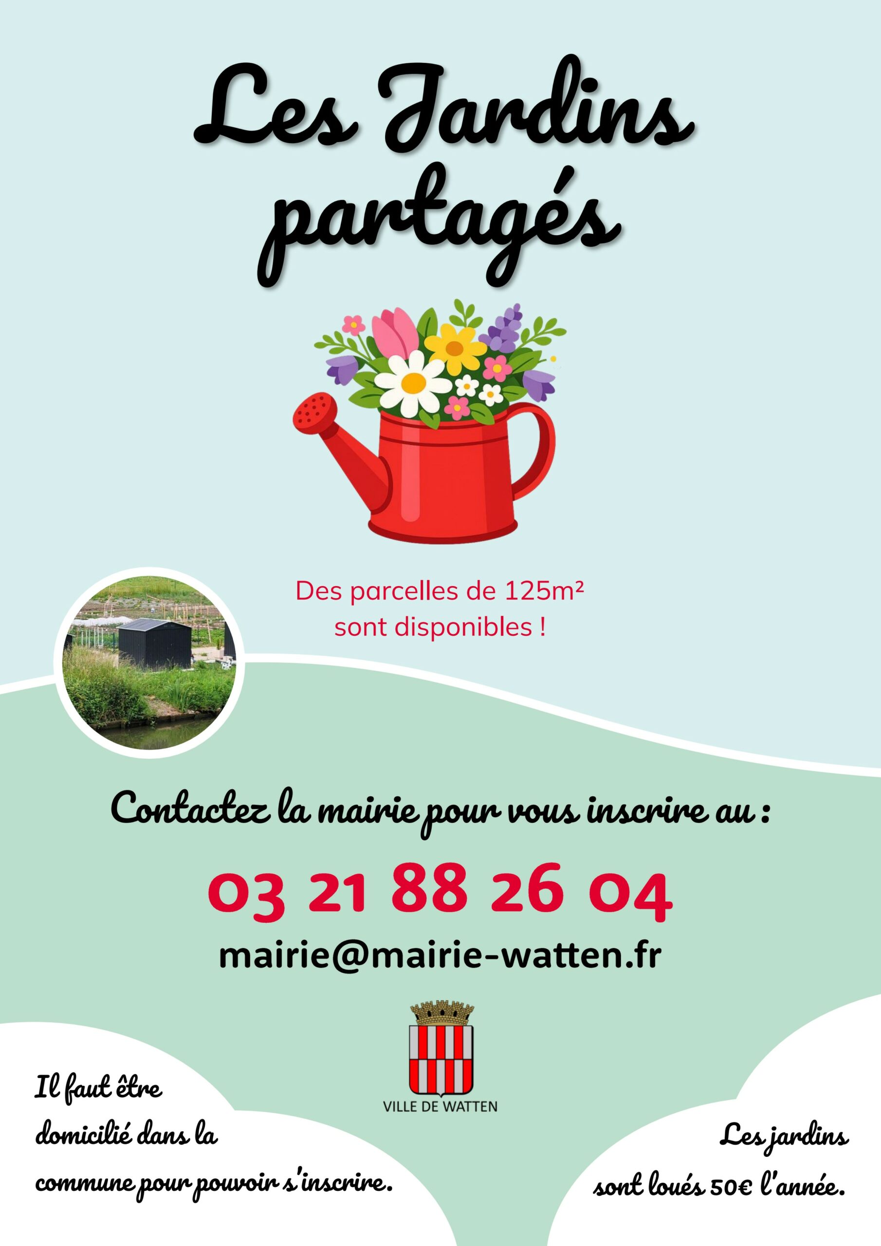 Jardins partagés: parcelles disponibles
