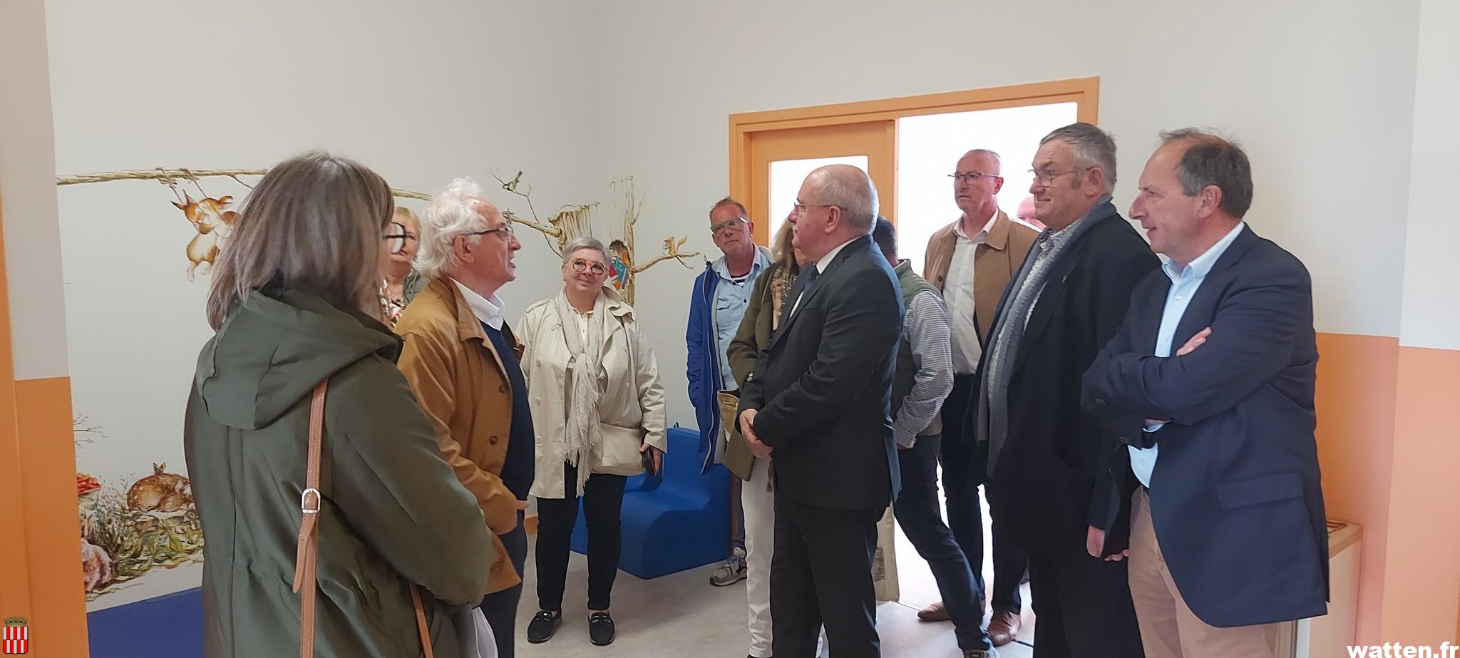 Visite du Président du Conseil départemental à Watten à la PMI et au Centre socio-culturel