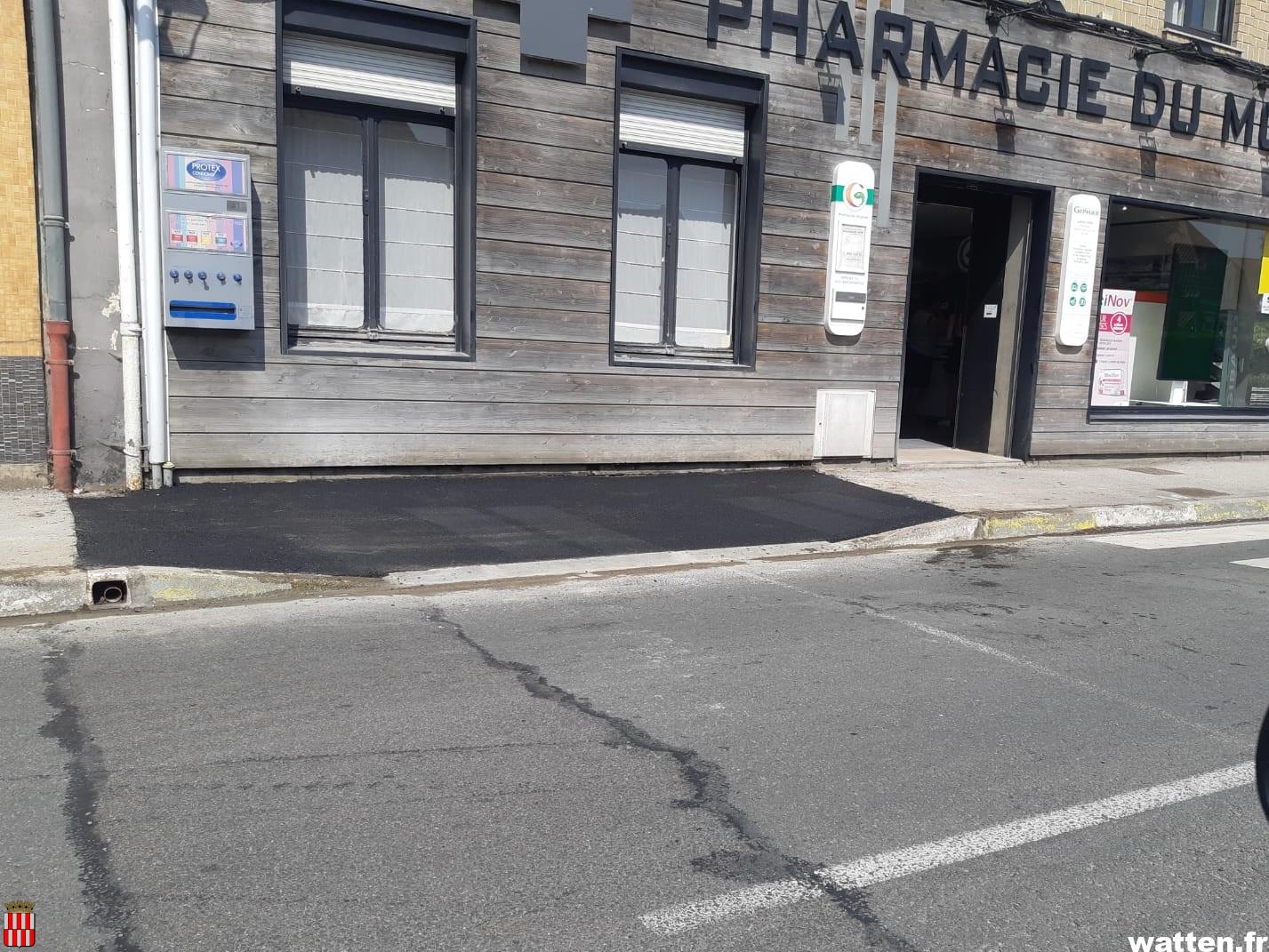 Réfection du passage piétons rue de Dunkerque près de la pharmacie (CCHF)
