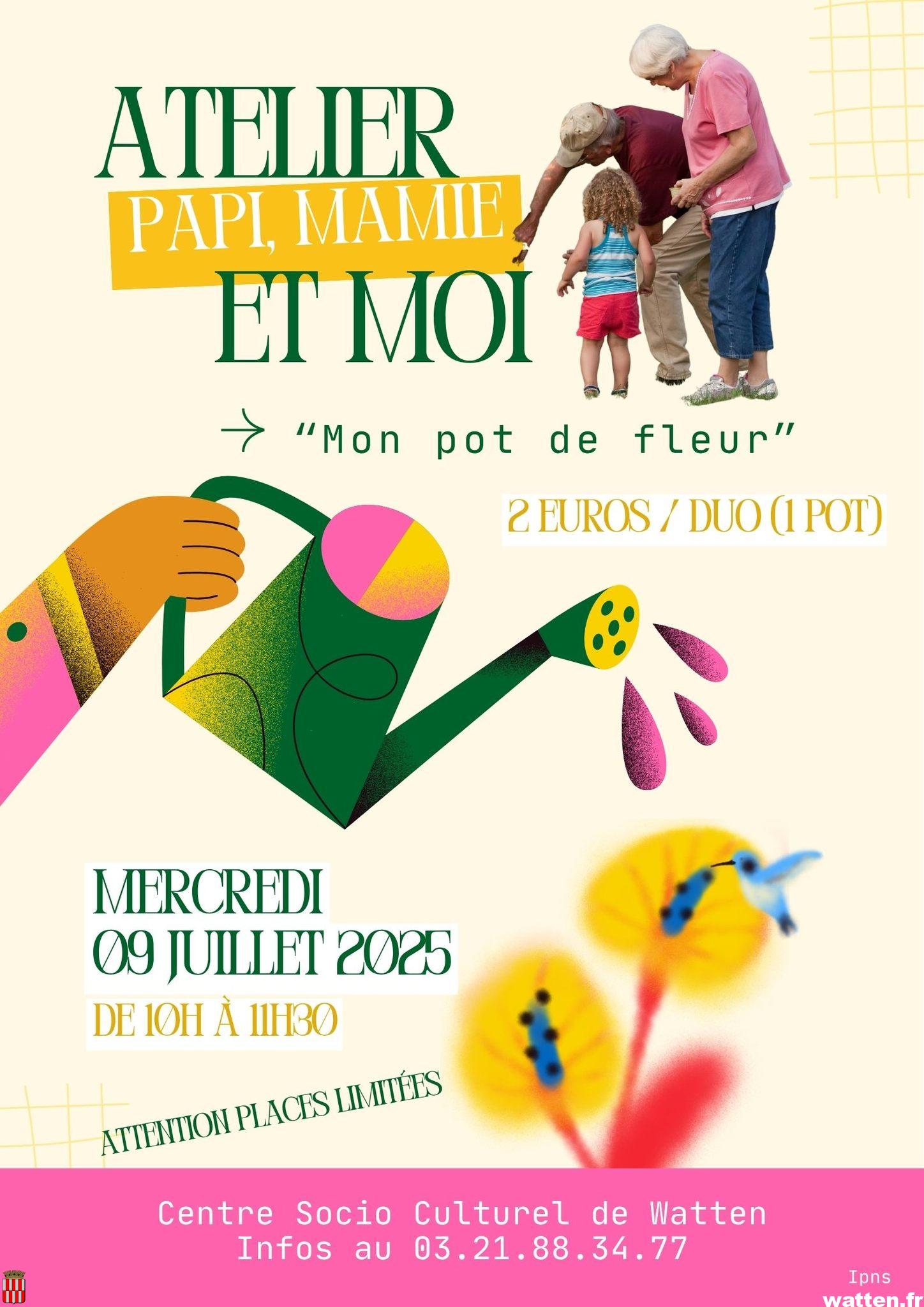 Atelier Papi, Mamie et Moi « Mon pot de fleur »