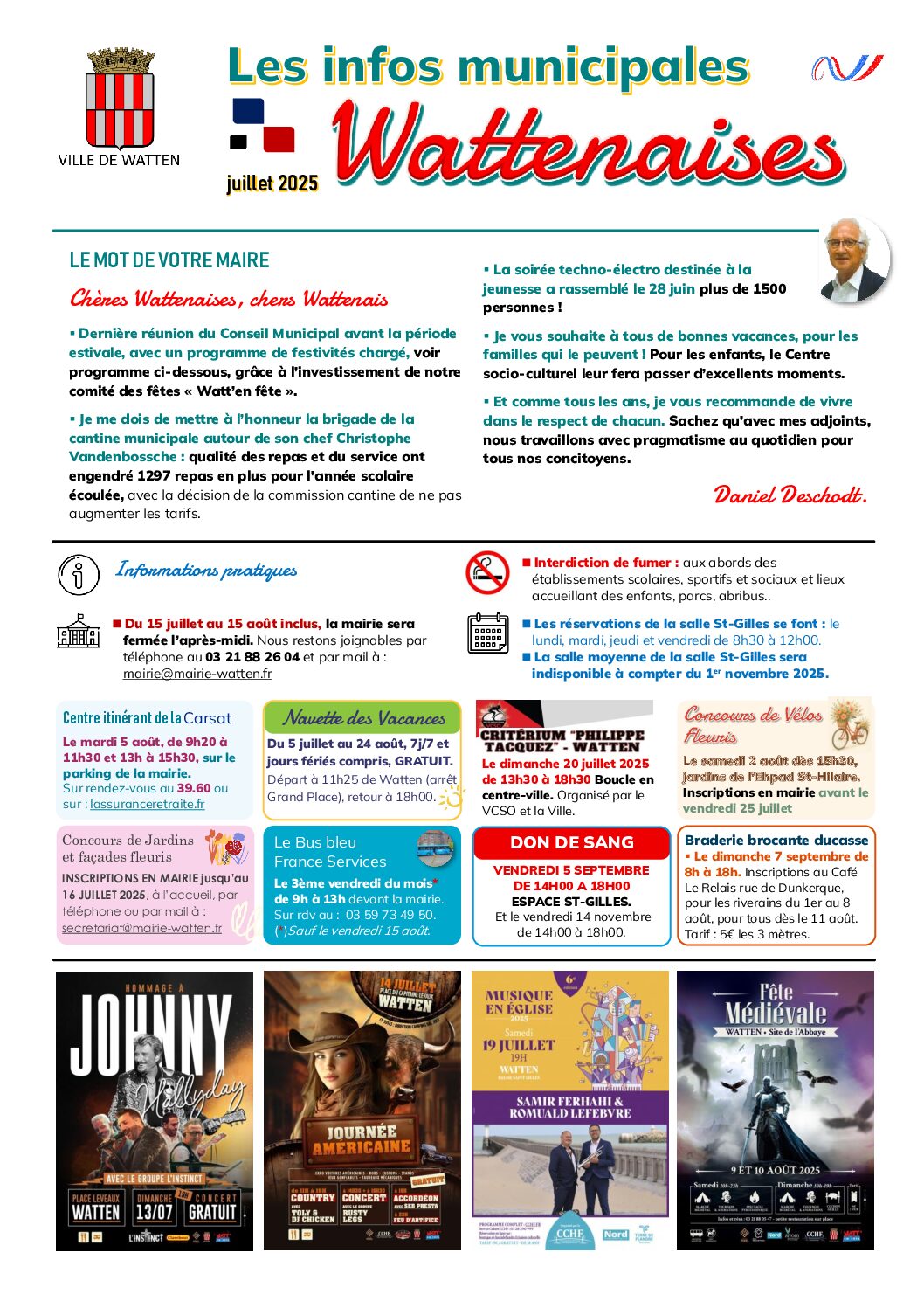 INFOS MUNICIPALES WATTENAISES de JUILLET 2025