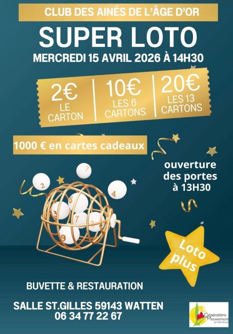 Loto du Club de l&rsquo;Âge d&rsquo;Or