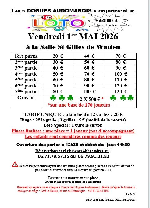 Loto des dogues audomarois