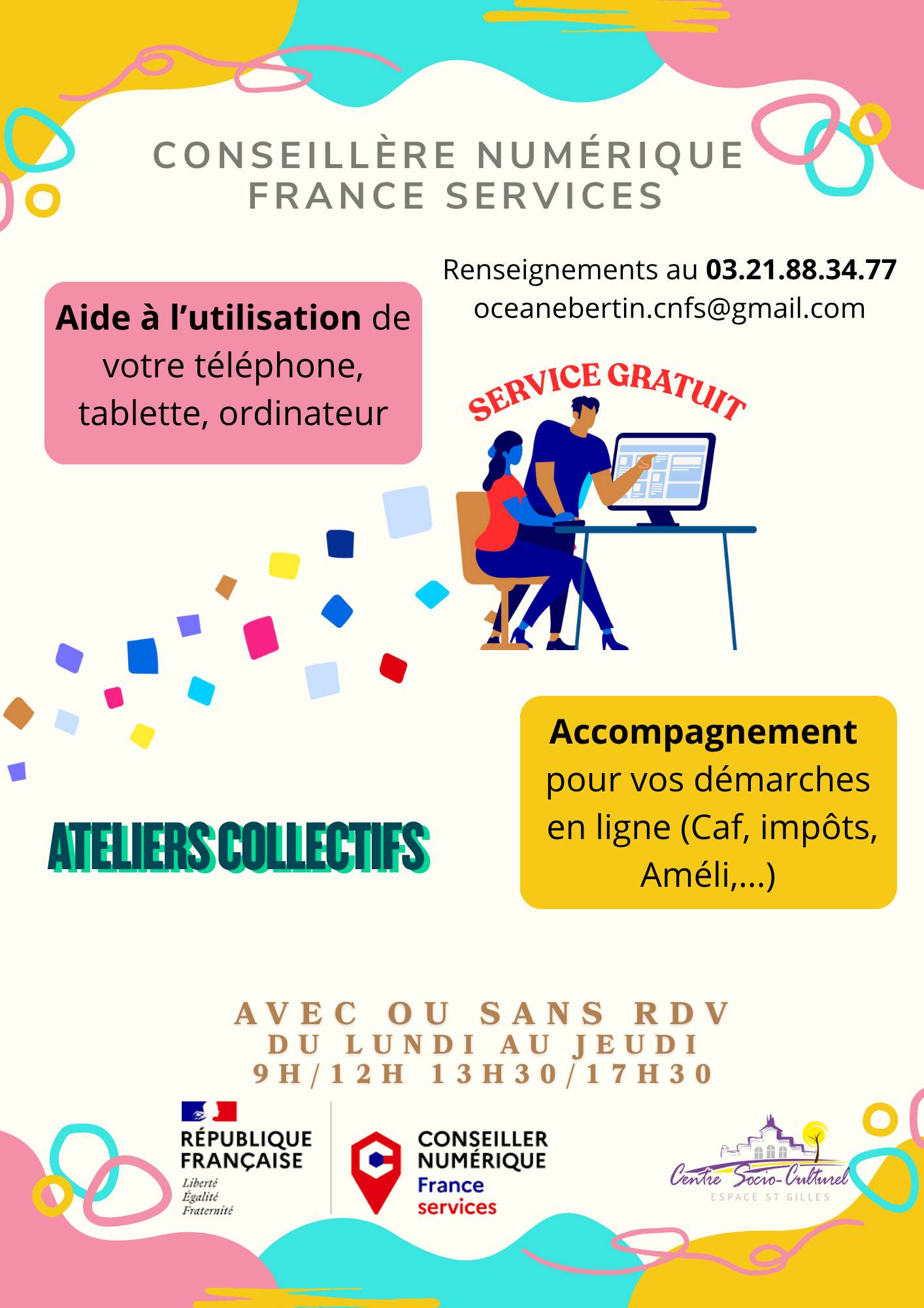 La Conseillère France Services au Centre socio-culturel