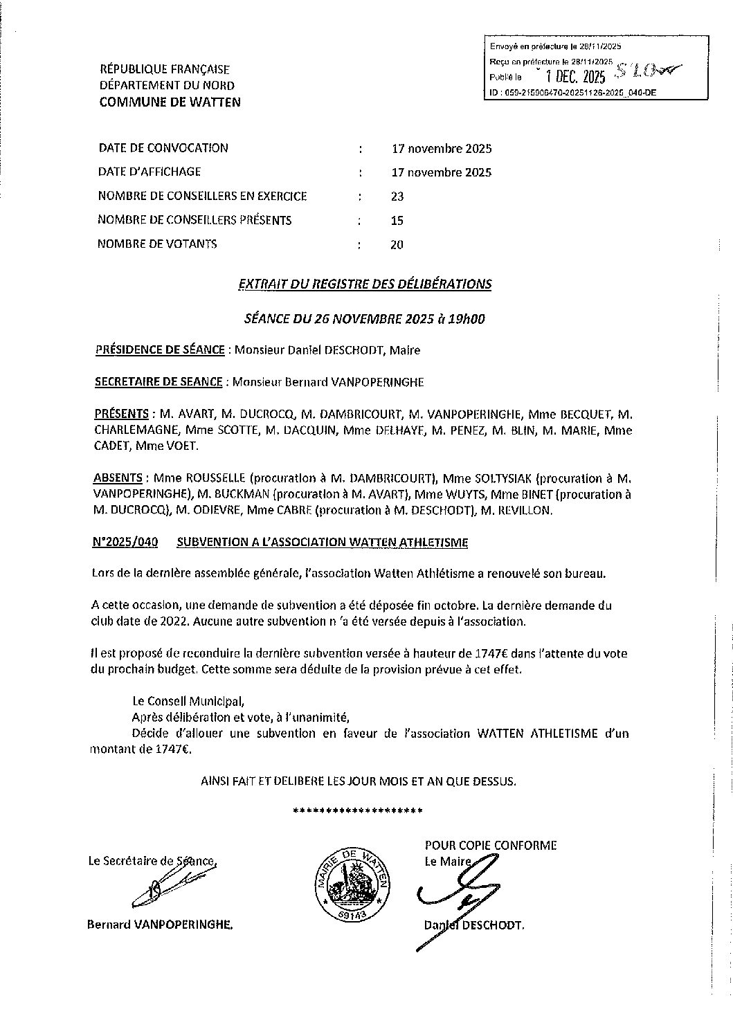 2025-040 – subvention watten athlétisme