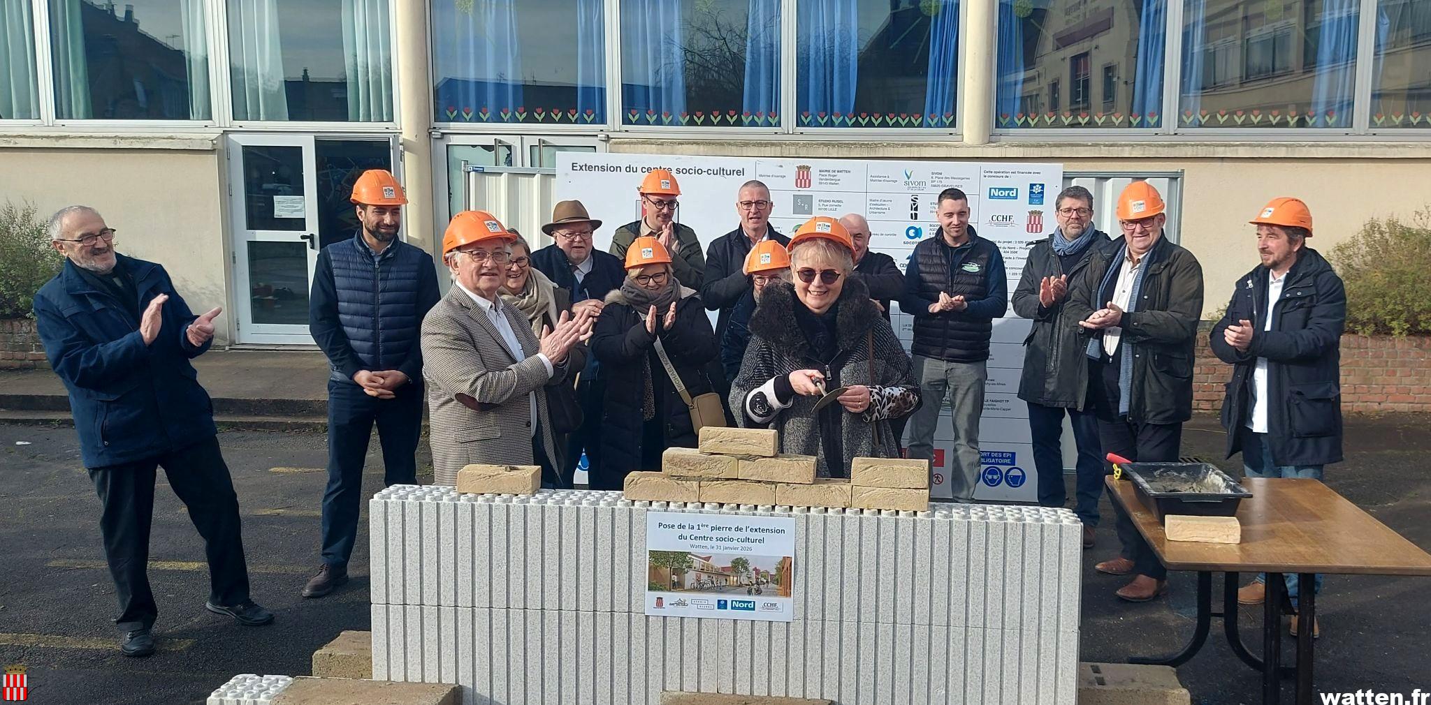 Extension du Centre socio culturel: la première pierre a été posée 