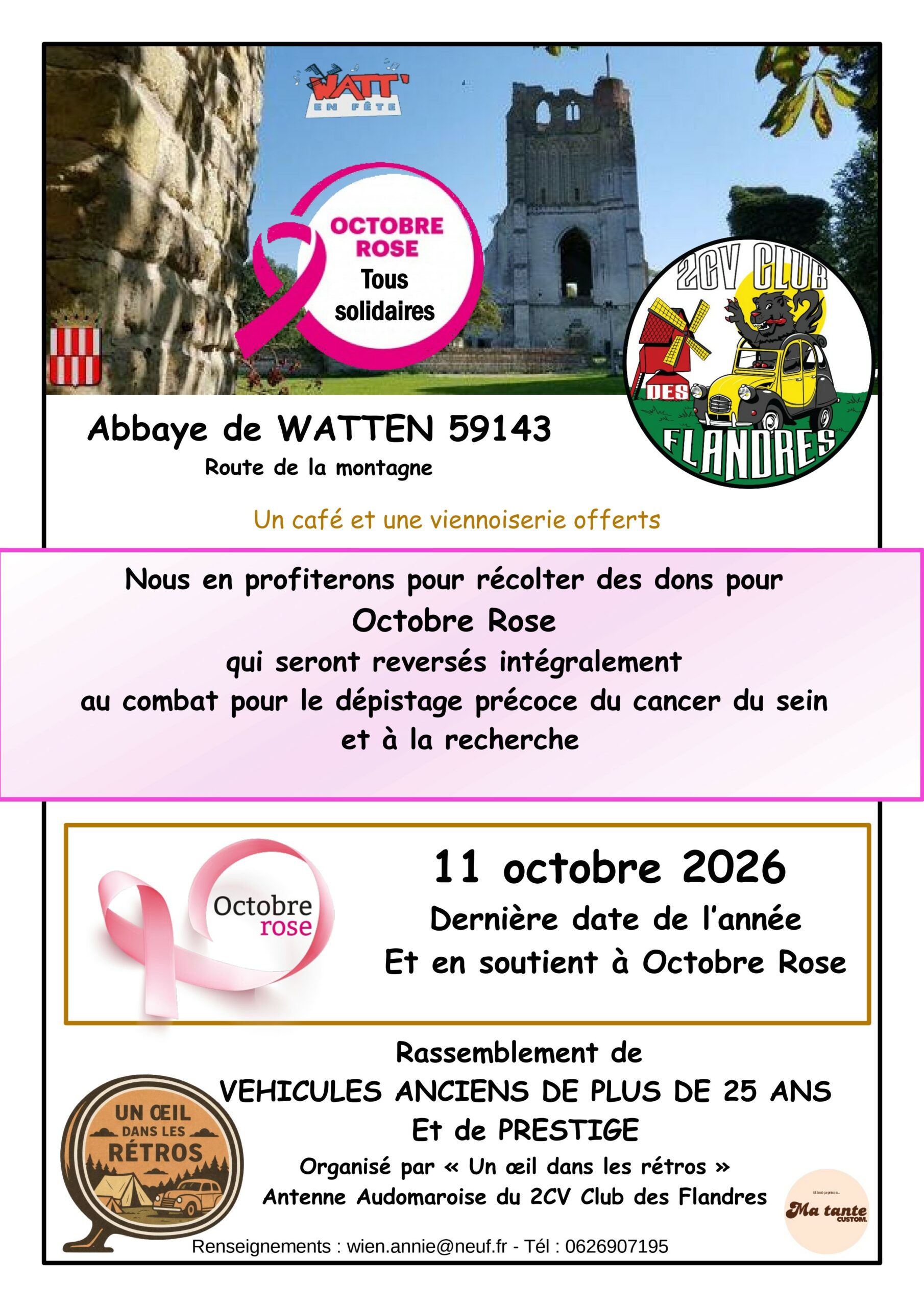 Exposition de voitures anciennes par le 2 CV Club des Flandres