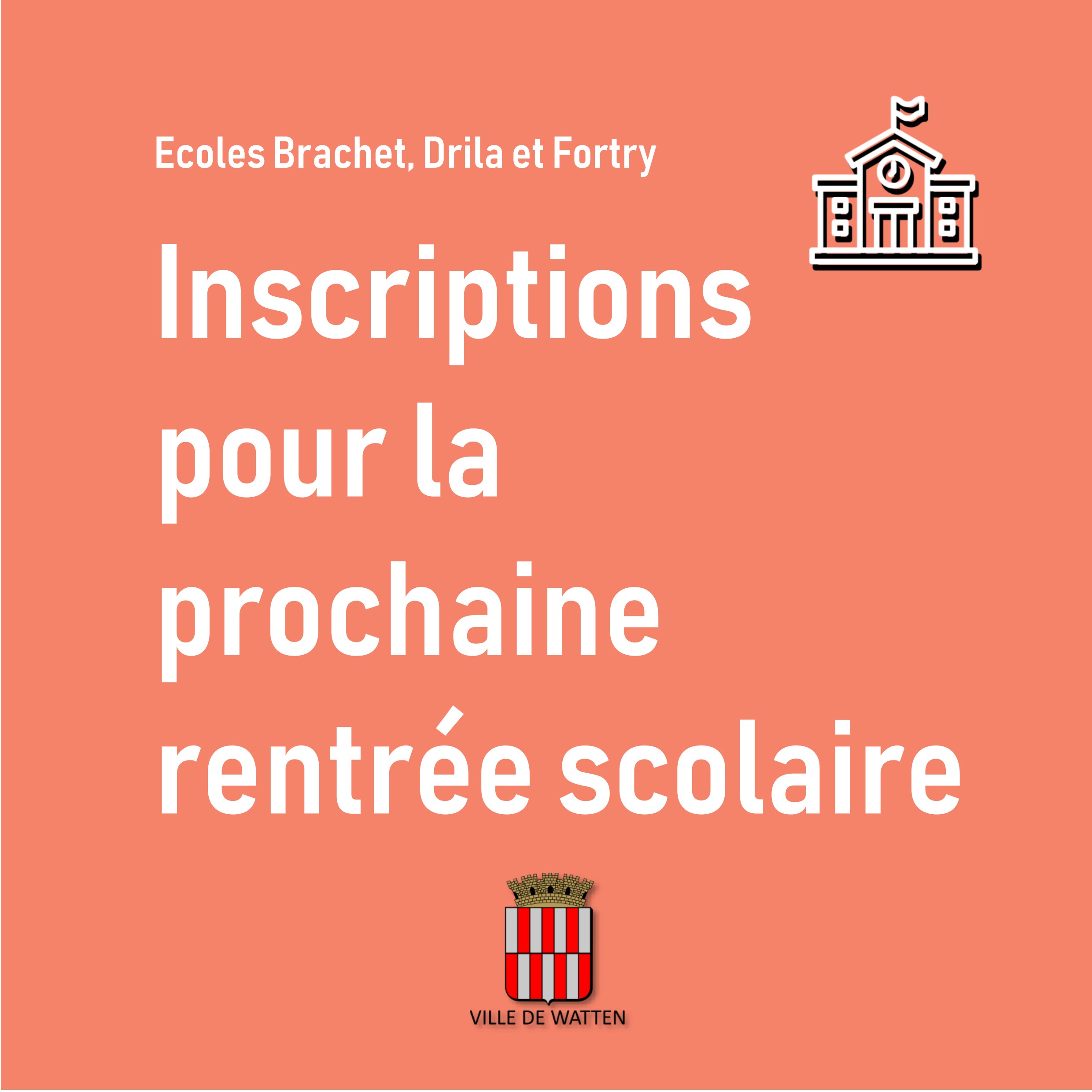 Inscriptions pour la prochaine rentrée scolaire